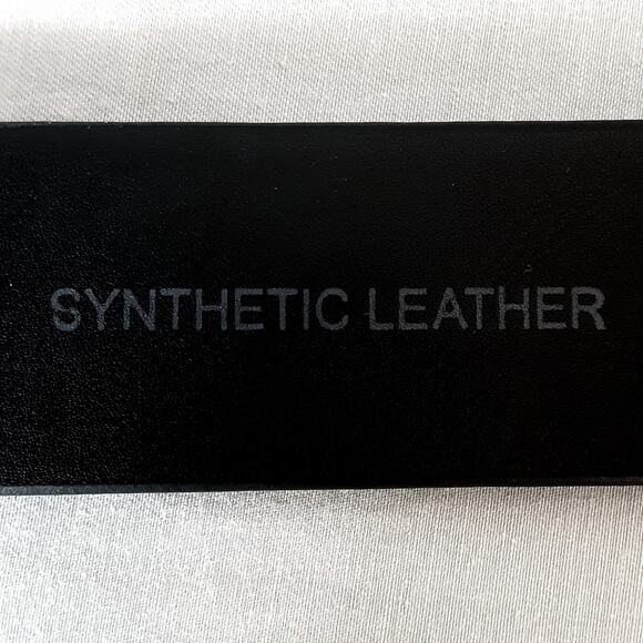 Denizen From Levis Black Chevron Ribbed Belt Medium 32-36 Waist Faux Leather - Picture 9 of 13